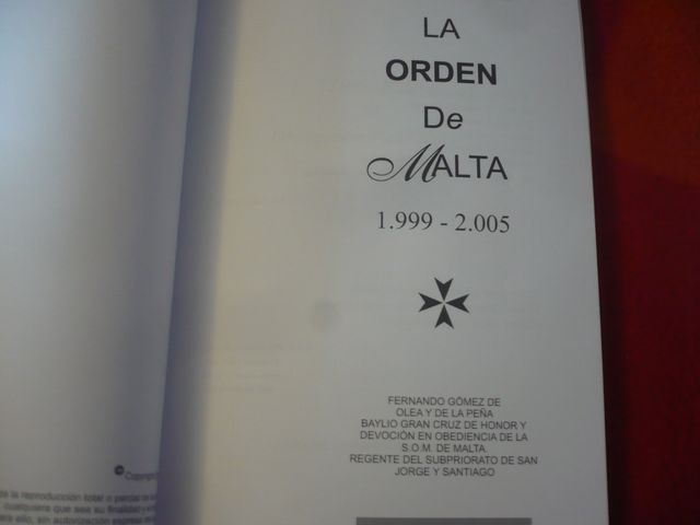 LA ORDEN DE MALTA 1999-2005 ( GOMEZ DE OLEA )