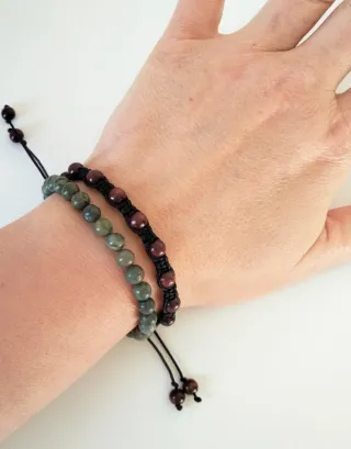 Coppia di Bracciali Unisex con pietre