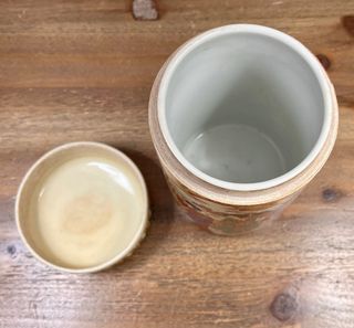 Bote de té japonés Chazutsu estilo Kutani S. XX