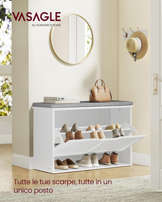 Panchina Scarpiera a 3 Ripiani per 9 Paia di Scarp