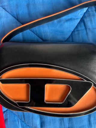 Borsa Diesel 1DR Arancione/Bianca/Nera