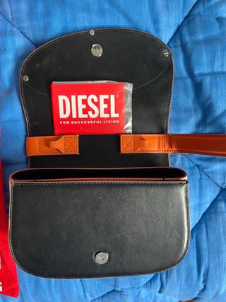 Borsa Diesel 1DR Arancione/Bianca/Nera