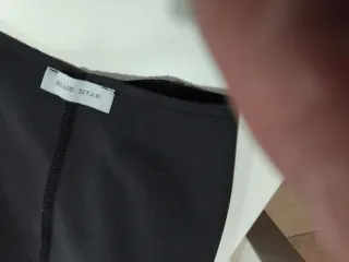 Vestito Blu Star nero con dettagli oro