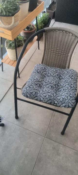 Terraza Jardín. Mesa y conjunto de 2 sillas