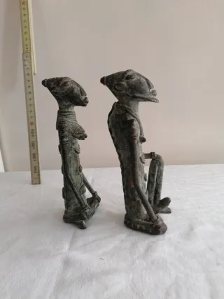 Pareja Figuras Bronce Dogon