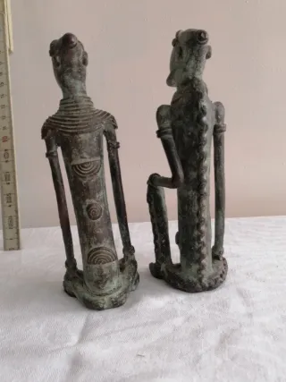 Pareja Figuras Bronce Dogon