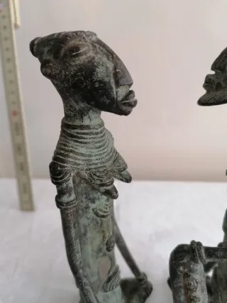 Pareja Figuras Bronce Dogon
