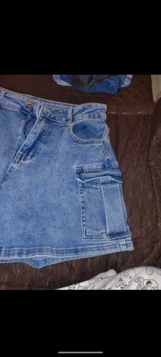 Shorts cargo jeans donna