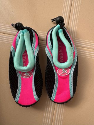 Scarpette mare bimbi rosa e nero n 25