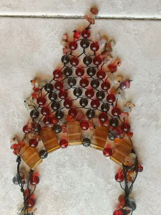 Collana artigianale etnica con pietre naturali