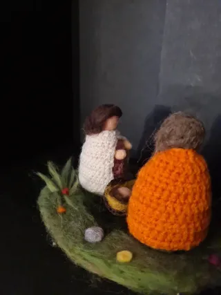 Presepe fatto a mano, in scatola regalo