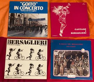 4 Dischi Vinile 33 Fanfara Bersaglieri