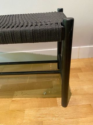 Banco lacado negro y marrón