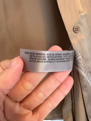 Camisa Uterqüe seda champán