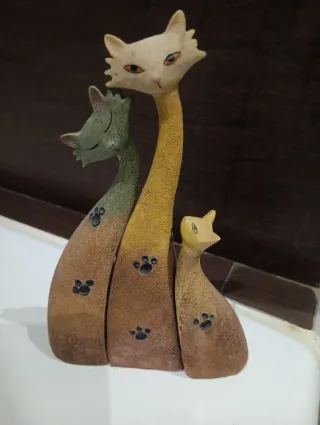 Figura decorativa de 3 gatitos