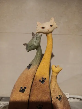 Figura decorativa de 3 gatitos