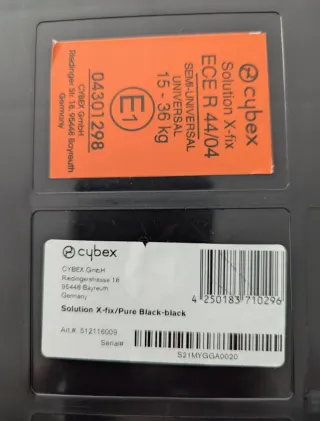 Silla Coche Cybex X-fix Grupo 2/3