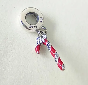 Pandora Charm Bastón Navidad Mickey Mouse