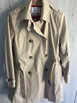 Gabardina Stradivarius Beige Talla M
