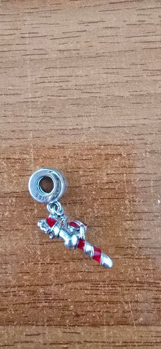 Charm Pandora Mickey Bastón Navidad