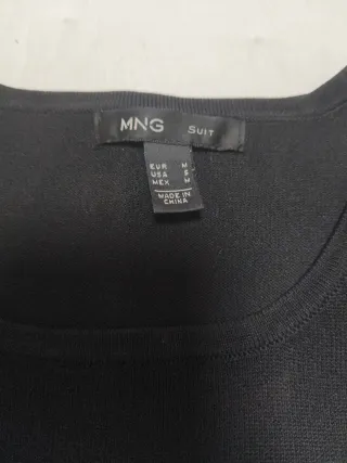 Vestido de punto elástico con rayas, manga media