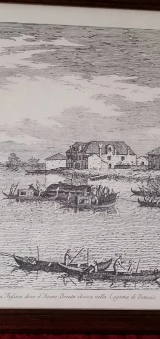 Reproducción Vintage Paisaje Veneciano