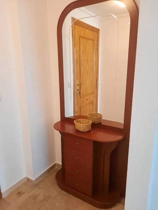 Regalo Mueble recibidor de madera con espejo