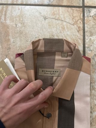 Camicia Burberry Nova Check Beige L