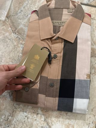 Camicia Burberry Nova Check Beige L