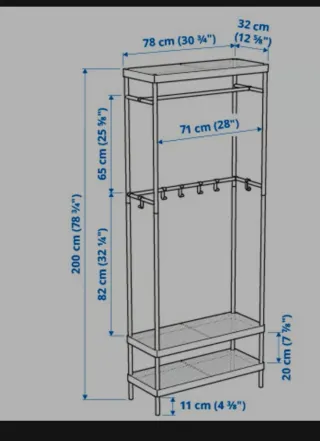 Burro perchero ropa-zapatos metálico blanco