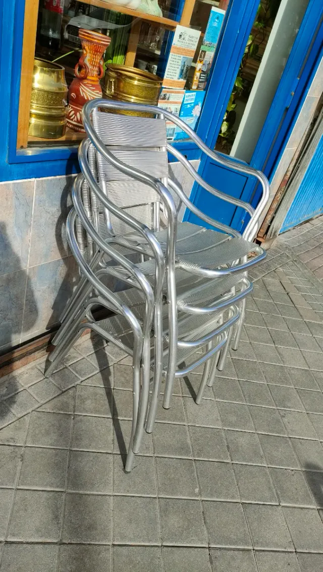 Sillas Aluminio Terraza Jardín Exterior 640513971