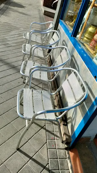 Sillas Aluminio Terraza Jardín Exterior 640513971