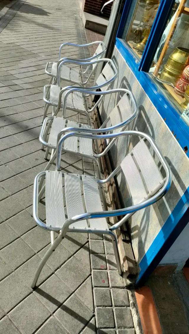 Sillas Aluminio Terraza Jardín Exterior 640513971