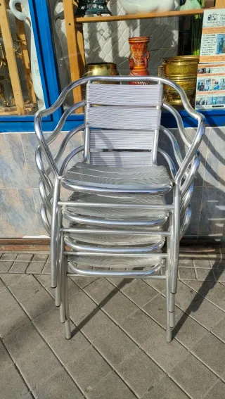 Sillas Aluminio Terraza Jardín Exterior 640513971