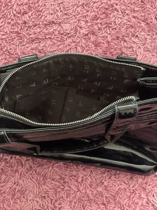 Bolso Armani Jeans Negro Charol