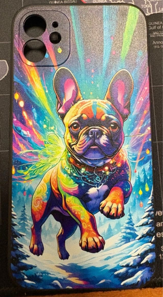 Cover iPhone 11 Bulldog Frances Colorato