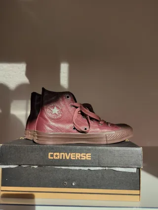 Converse All Star Donna Pelle Bordeaux