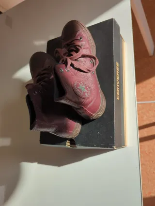 Converse All Star Donna Pelle Bordeaux