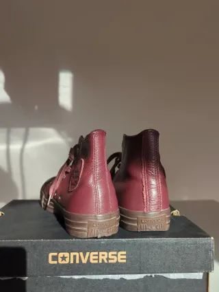 Converse All Star Donna Pelle Bordeaux