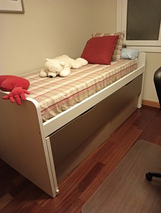 Dormitorio nido juvenil doble más dos cajones