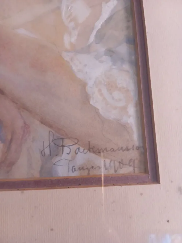 Pintura al óleo Pintor H.Backmansson