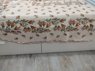 Copriletto matrimoniale stampa rose