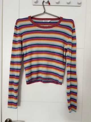 Jersey Stradivarius rayas multicolor