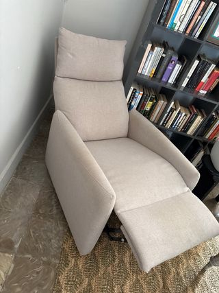 Sillón reclinable La Oca beige tela