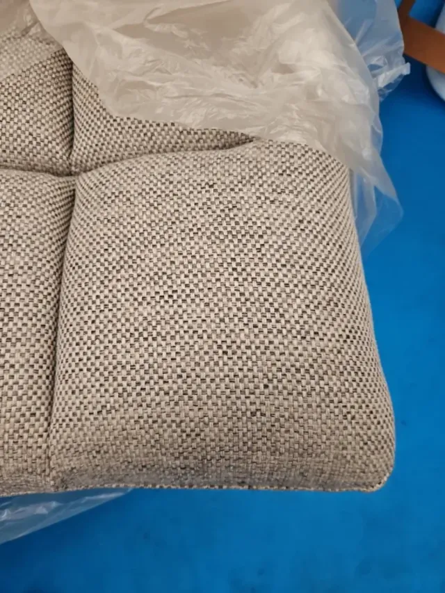 Poltrona girevole beige/grigia