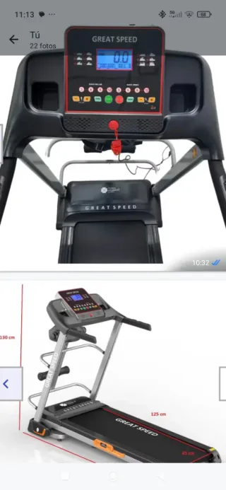 Cinta de correr GREAT SPEED plegable multi gym