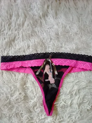 Tanga sexy fucsia y negro