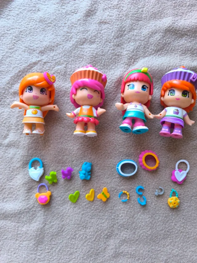 Pinypon 4 Muñecas con olor dulce+accesorios