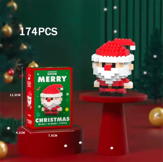 Mini Set di Costruzione Babbo Natale in Mattoncini