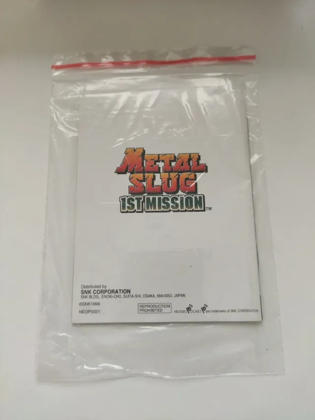 Manual Metal Slug 1st Mission SNK